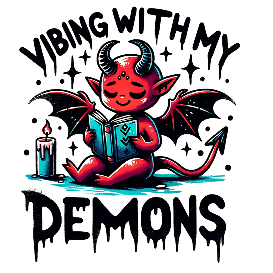 Vibing with my Demons DTF Transfer Bügelbereit