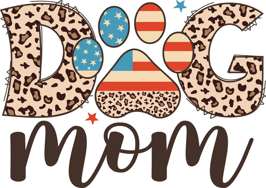 Design für amerikanische Hundemama – DTF Ready To Press