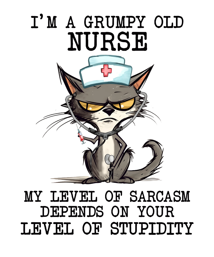 Cool Nurse Cat Design - DTF Ready To Press