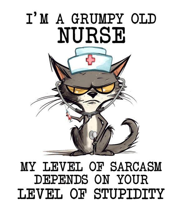 Cool Nurse Cat Design - DTF Ready To Press