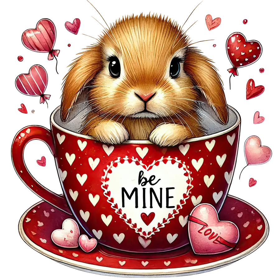 Love Bunny Valentine's Day Design | DTF Center