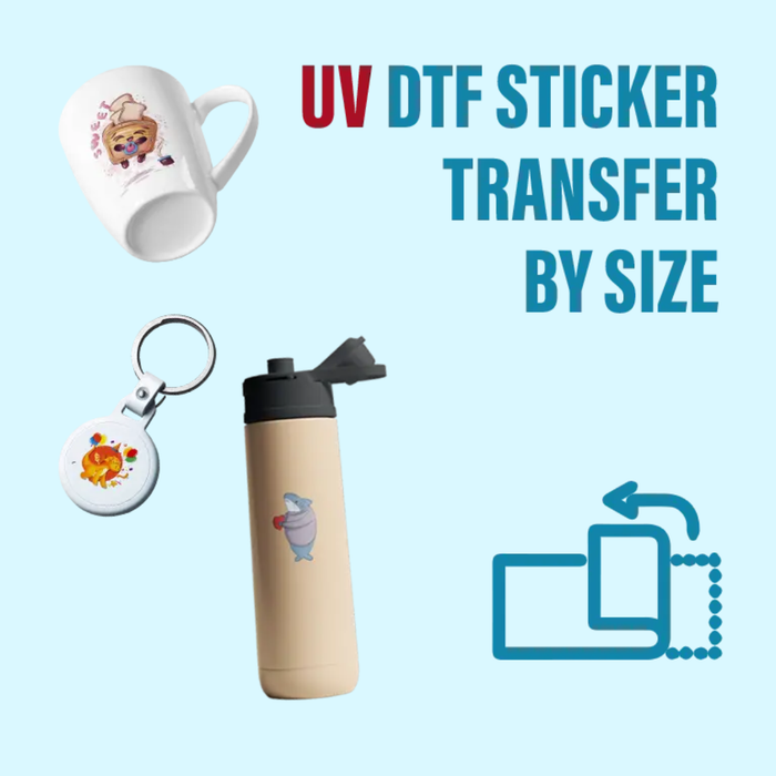 UV DTF stickers and cup wraps at DTF Center on Harry Hines, Dallas TX