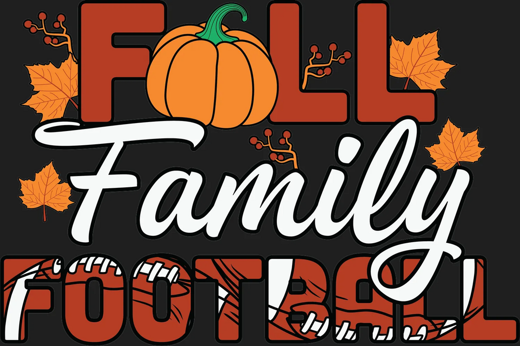 Herbst Familie Football DTF Transfer Bügelfertig