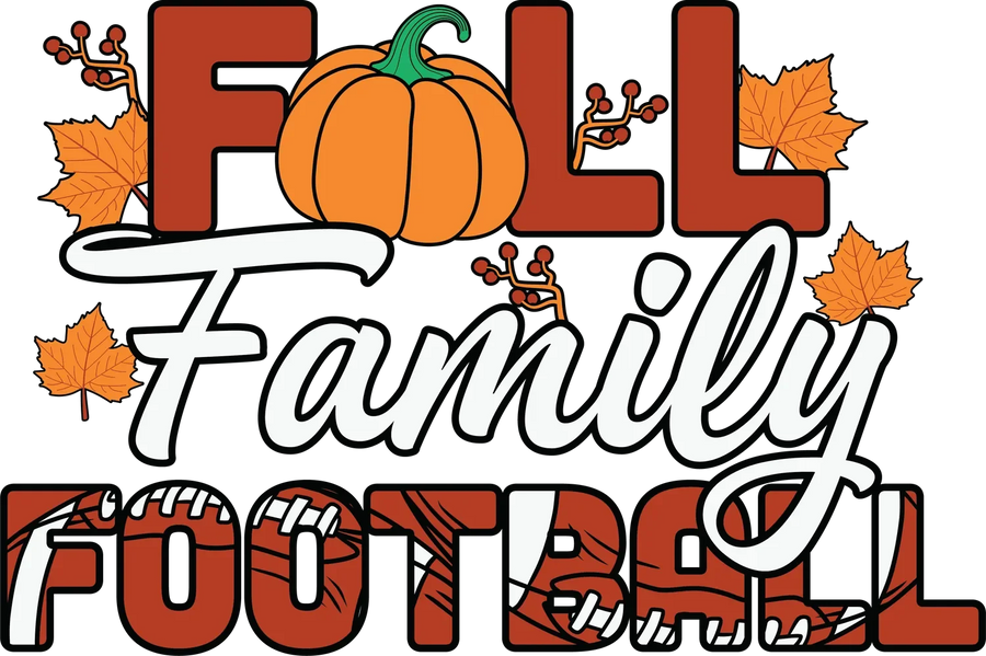 Fall Family Football DTF Transfer Ready to Press