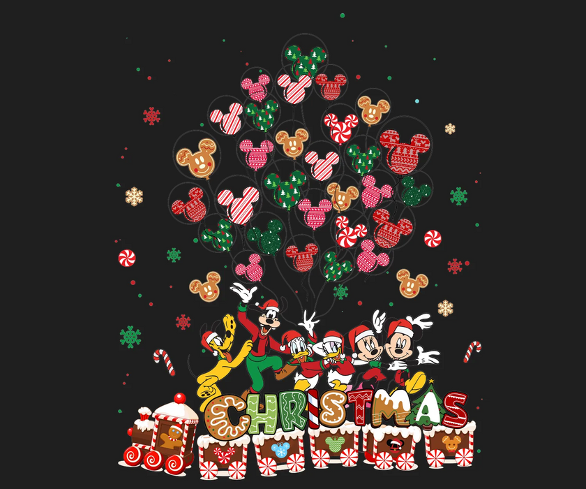 Christmas Cartoon DTF Transfer Ready to Press