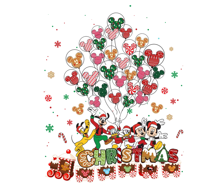 Christmas Cartoon DTF Transfer Ready to Press