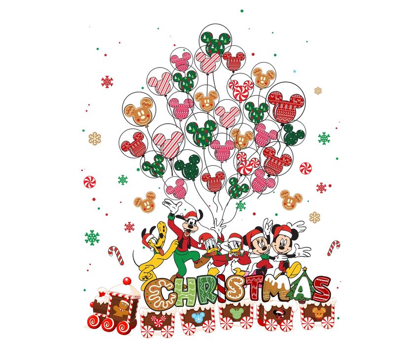 Christmas Cartoon DTF Transfer Ready to Press