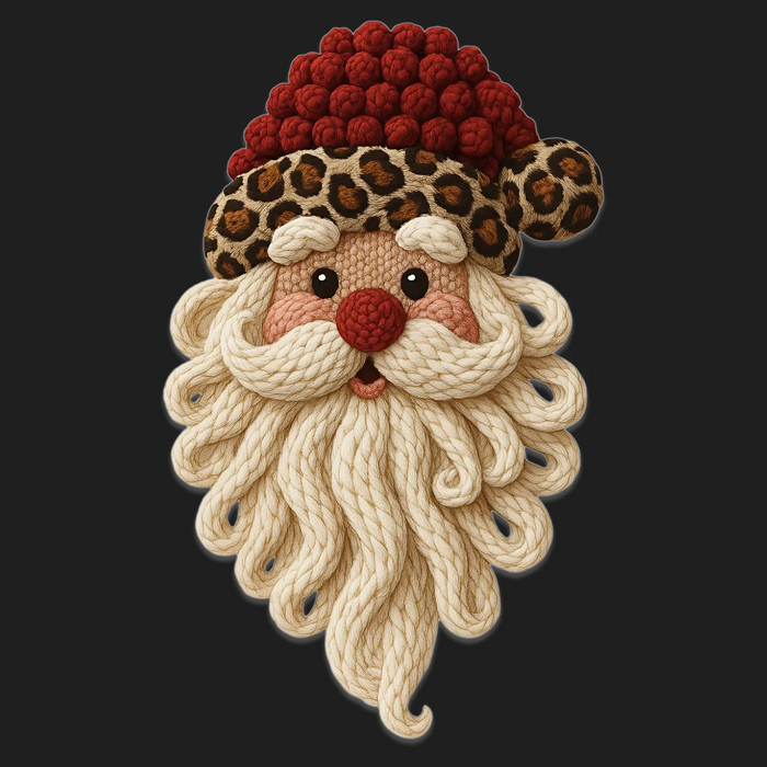 Holiday Beard Santa DTF Transfer Ready to Press