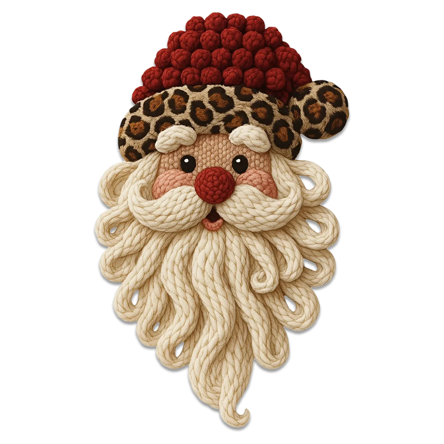 Holiday Beard Santa DTF Transfer Ready to Press
