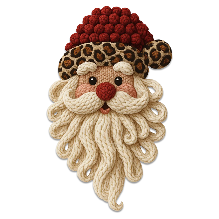 Holiday Beard Santa DTF Transfer Ready to Press