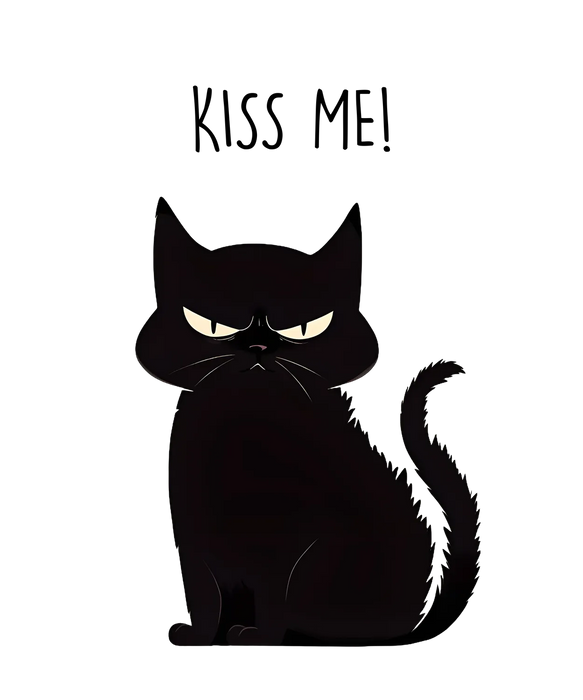 Black Cat DTF Transfer Ready to Press