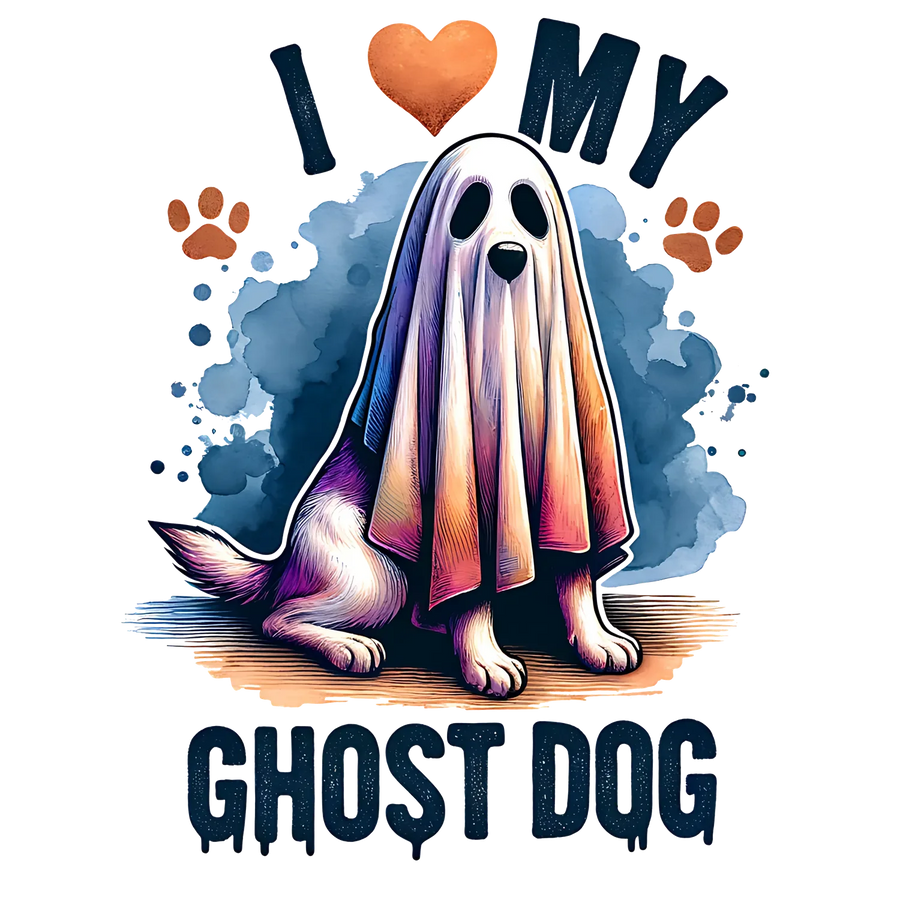 Ghost Dog DTF Transfer Ready to Press