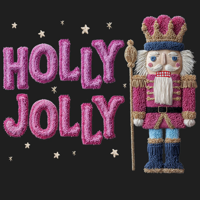 Holly Jolly Nutcracker DTF Transfer Ready to Press
