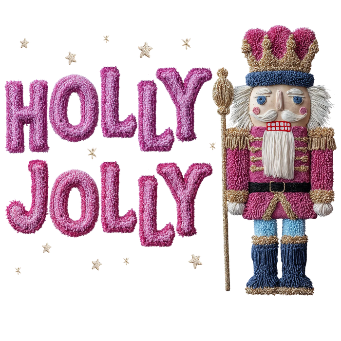 Holly Jolly Nutcracker DTF Transfer Ready to Press