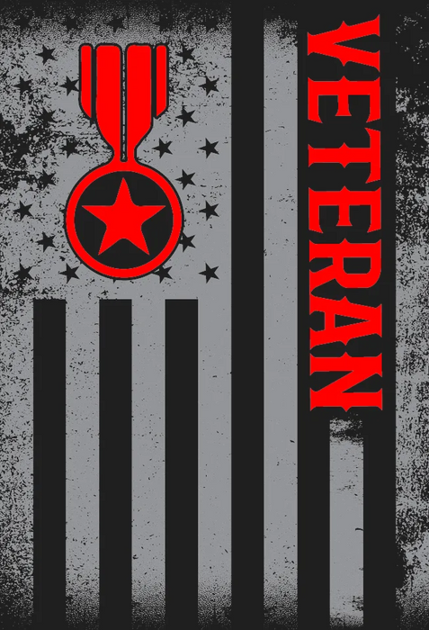 Veteran American Flag DTF Transfer Ready to Press