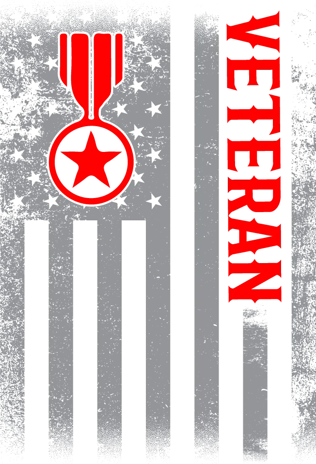 Veteran American Flag DTF Transfer Ready to Press