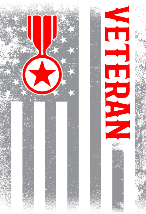 Veteran American Flag DTF Transfer Ready to Press