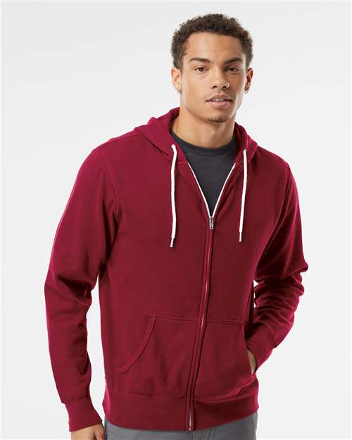 Lightweight Full-Zip Hooded Sweatshirt