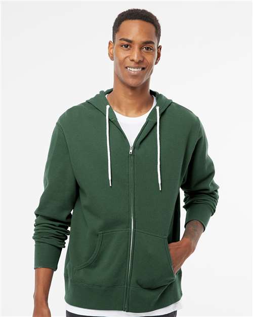 Lightweight Full-Zip Hooded Sweatshirt