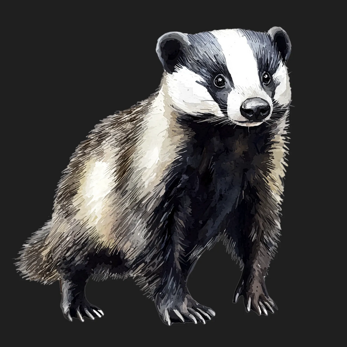 Animal Badger DTF Transfer Ready to Press