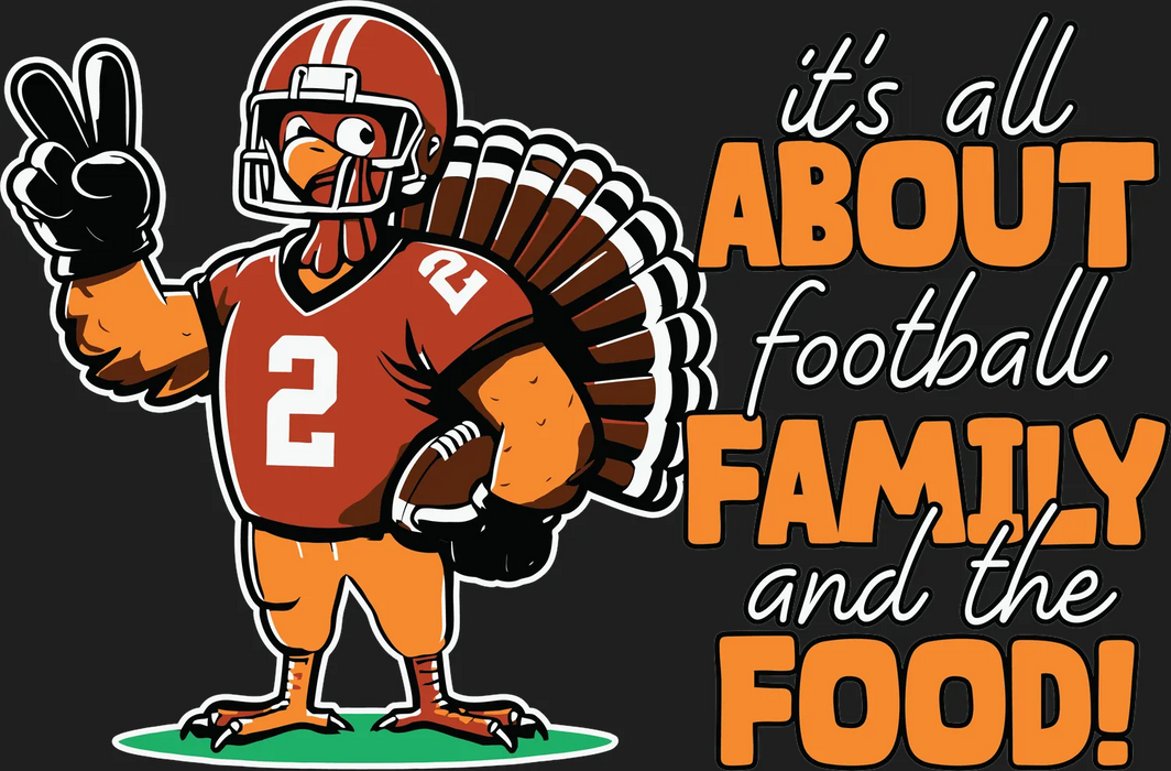 Football Family Food DTF Transfer Ready to Press