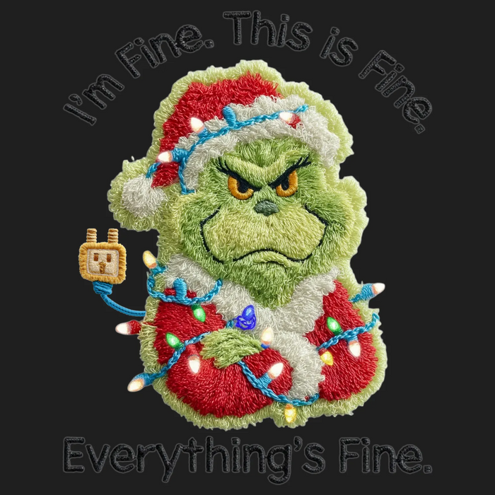 Holiday Grinch DTF Transfer Ready to Press