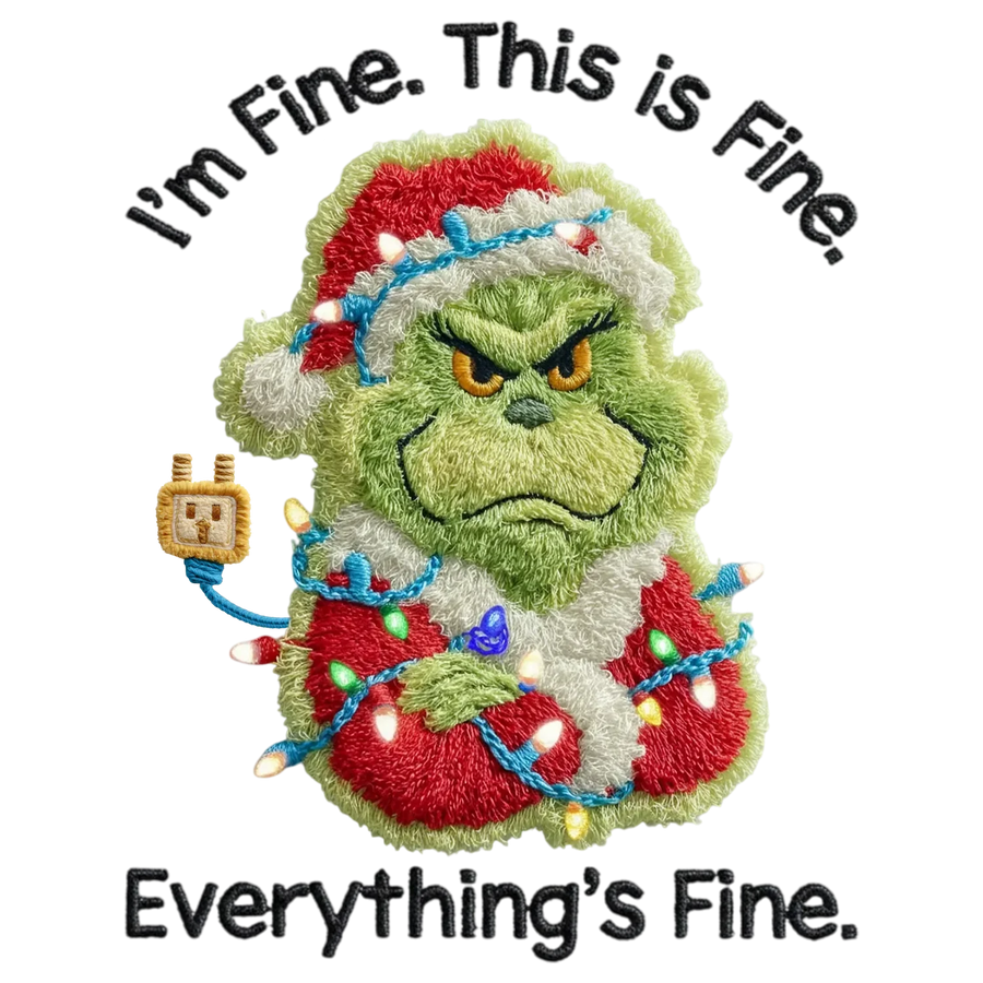Holiday Grinch DTF Transfer Ready to Press