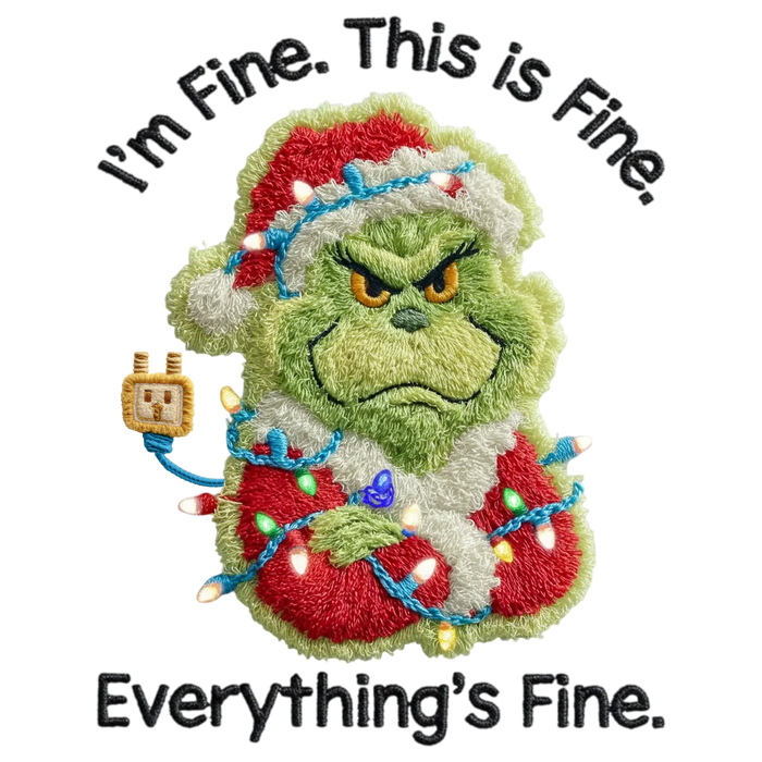 Holiday Grinch DTF Transfer Ready to Press