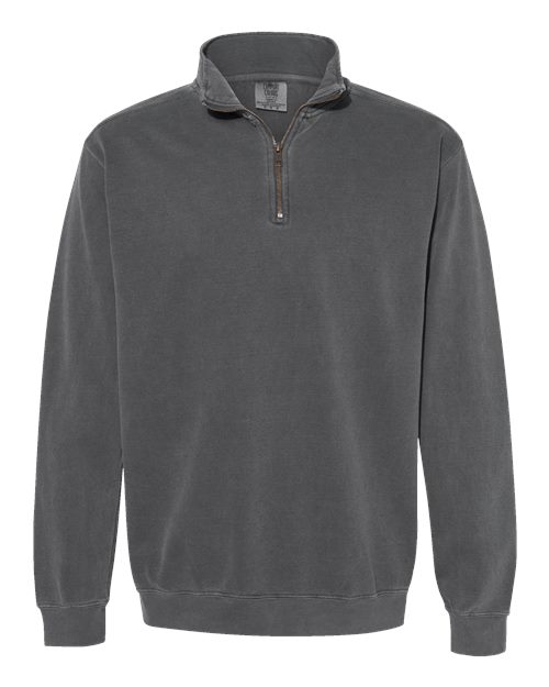 Garment-Dyed Quarter Zip Sweatshirt