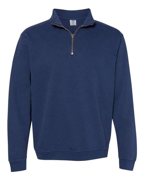 Garment-Dyed Quarter Zip Sweatshirt