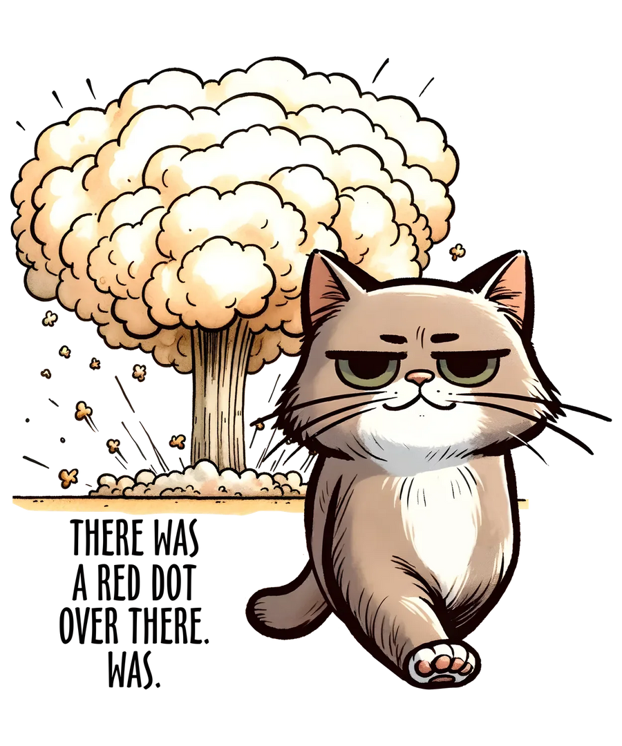Grumpy Cat Explosion DTF Transfer Bügelfertig