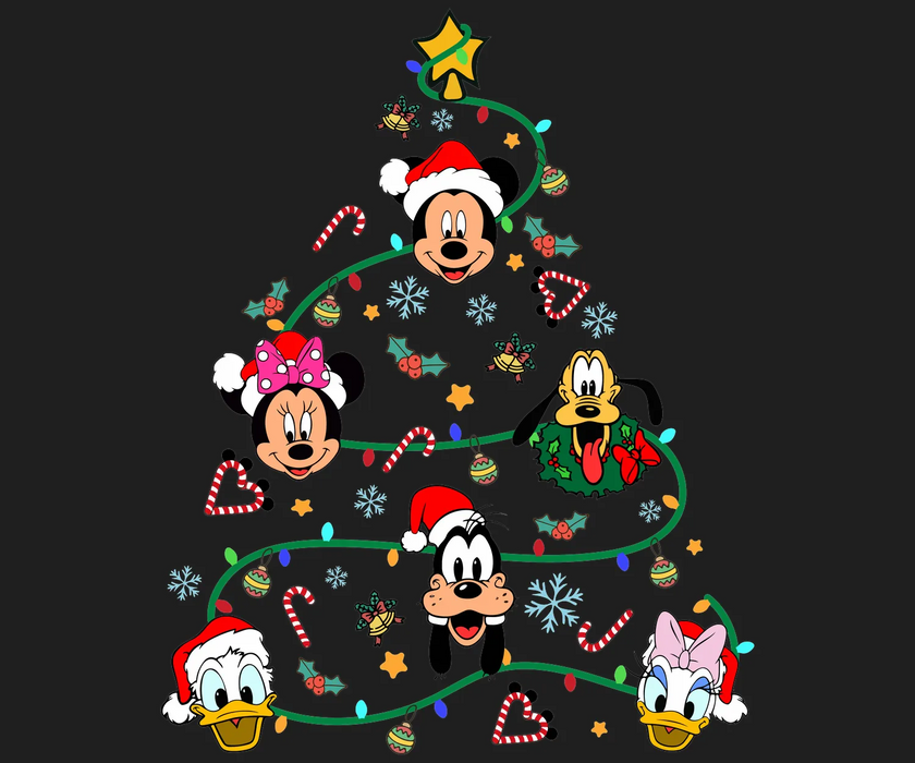 Christmas Disney Fun DTF Transfer Ready to Press