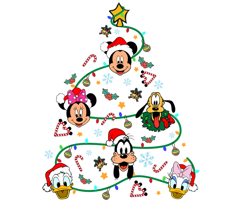 Christmas Disney Fun DTF Transfer Ready to Press