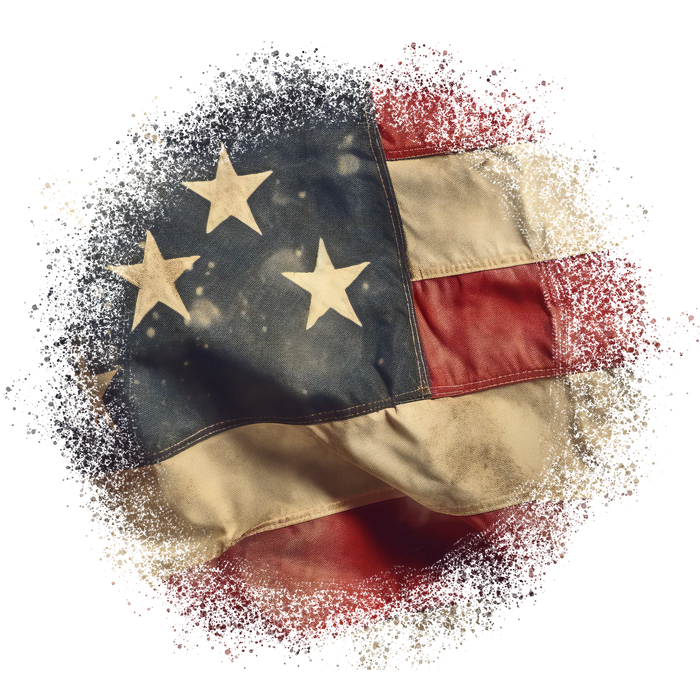 Vintage American Flag DTF Transfer Ready to Press