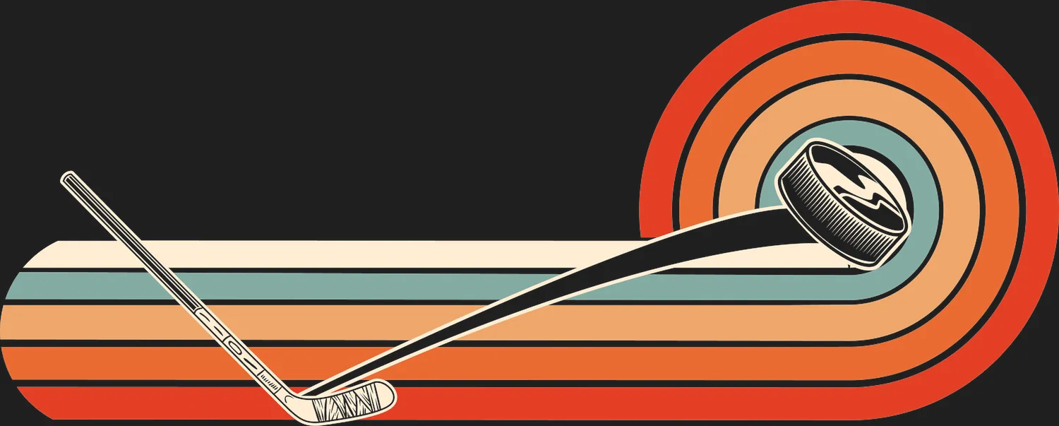 Vintage Hockey DTF Transfer Ready to Press