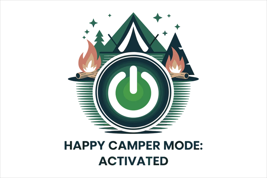 Happy Camper DTF Transfer Bügelfertig