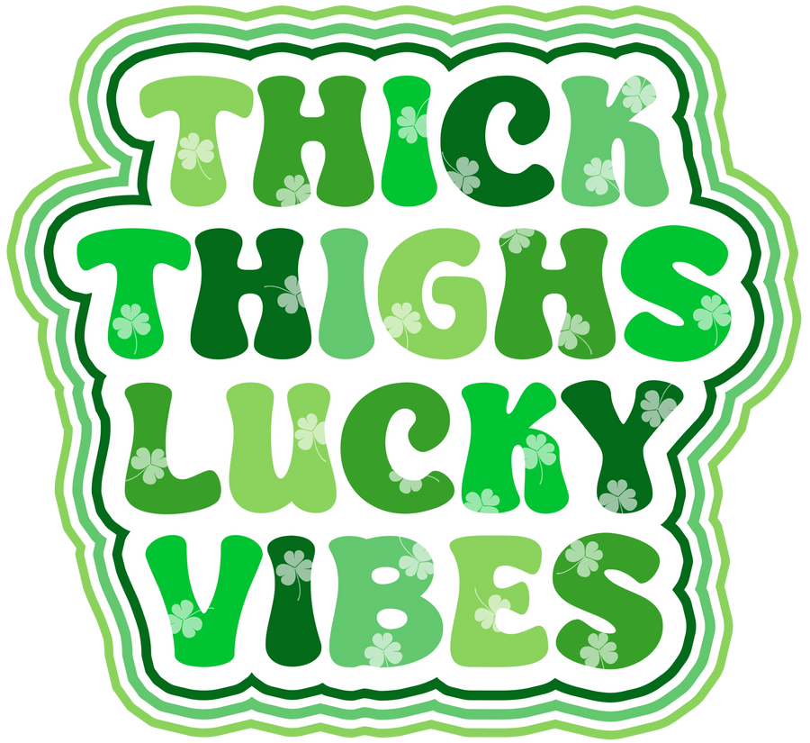 Lucky Vibes Happy St. Patrick's Day Design - DTF Ready To Press