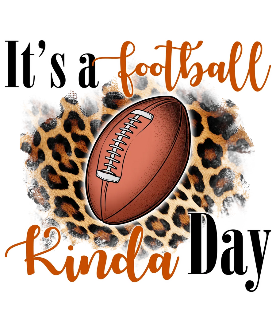 Football Kinda Day Leopard Print DTF Transfer