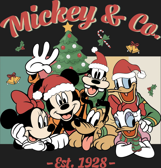 Holiday Mickey & Co DTF Transfer Ready to Press