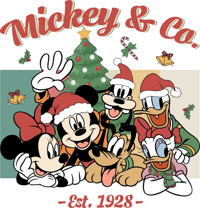 Holiday Mickey & Co DTF Transfer Ready to Press