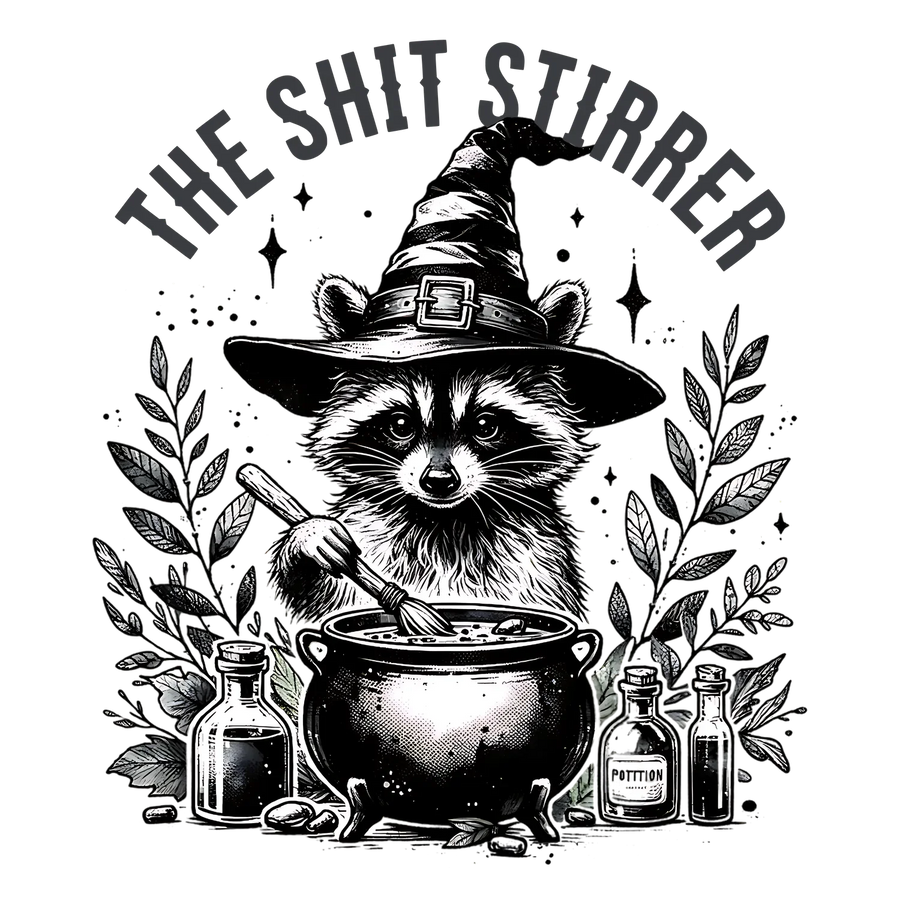 Raccoon Potion Maker DTF Transfer Ready to Press