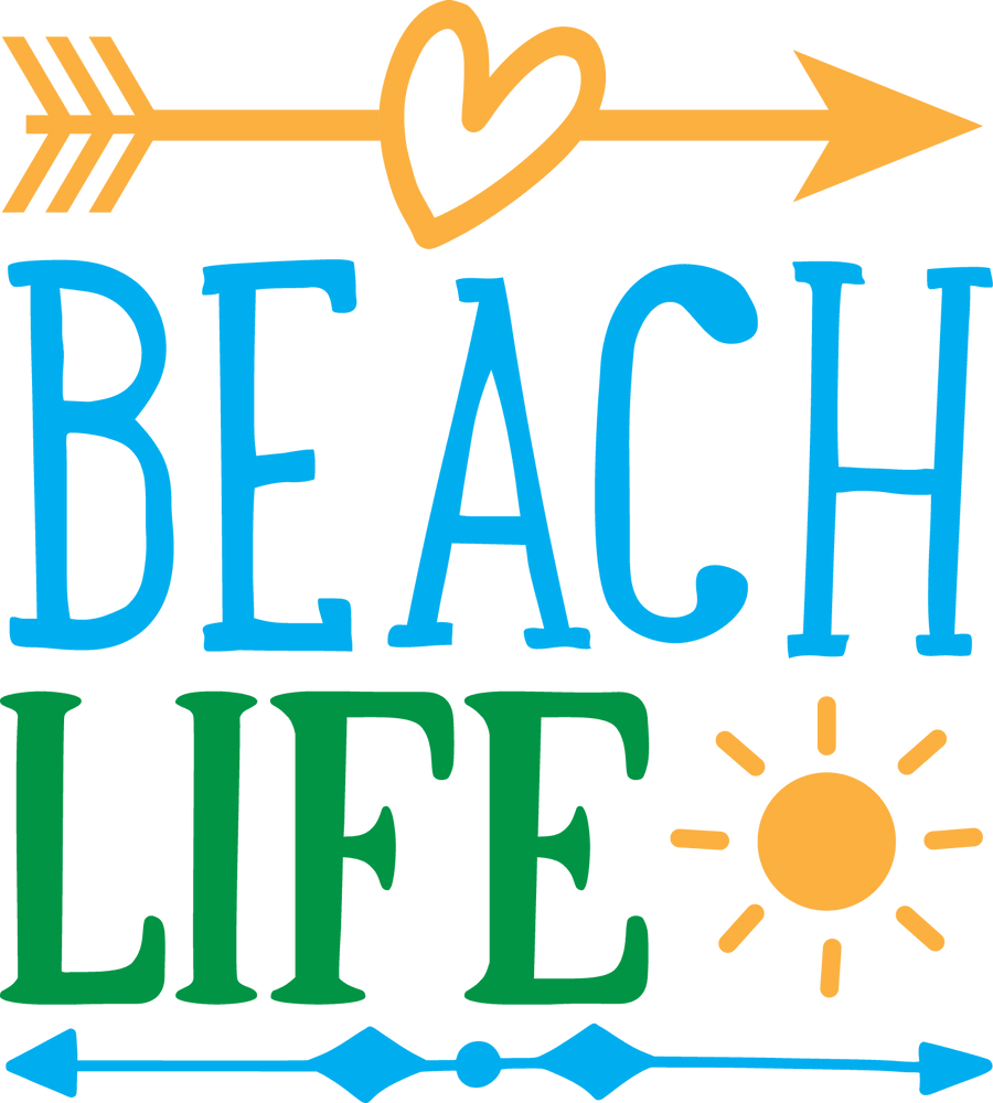 Beach Life Design - DTF Ready To Press