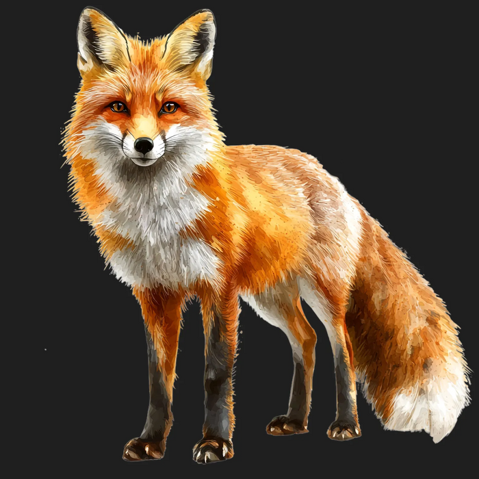 Fox Illustration DTF Transfer Ready to Press