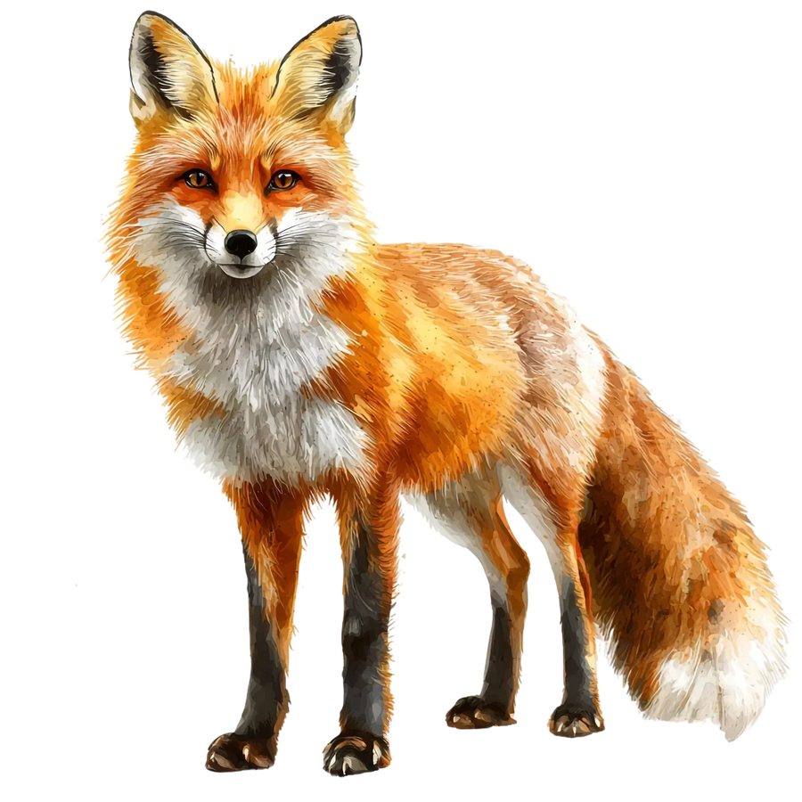 Fuchs-Illustration DTF-Transfer bereit zum Pressen