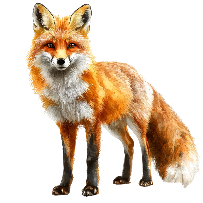 Fox Illustration DTF Transfer Ready to Press