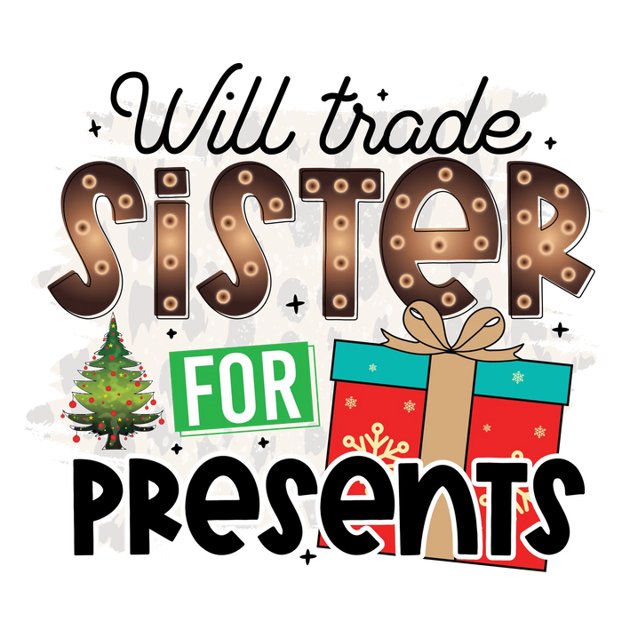 Holiday Sister Present DTF Transfer
