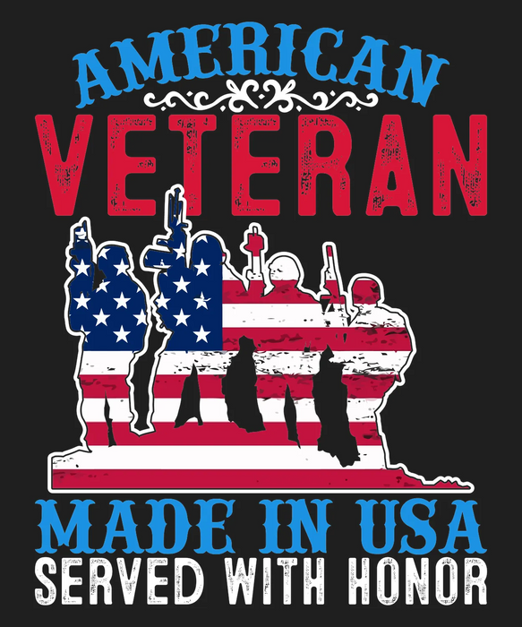 American Veteran DTF Transfer Ready to Press