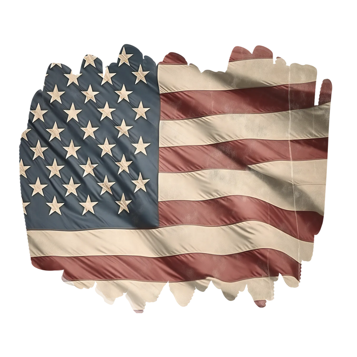 American Flag DTF Transfer Ready to Press