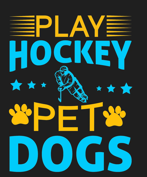 Hockey & Dogs DTF Transfer Ready to Press