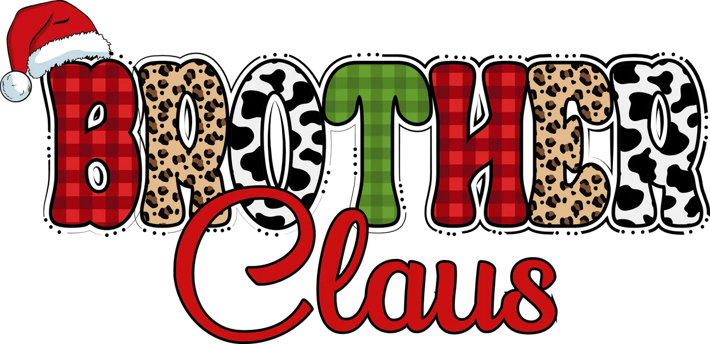 Holiday Brother Claus DTF Transfer Ready to Press